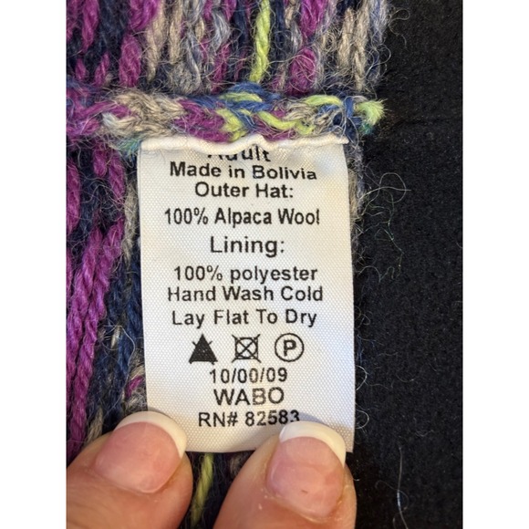 Turtle Fur Alpaca Wool‎ Peruvian Hat Beanie Ear Flaps Knit Fair Isle Adult - Picture 4 of 4